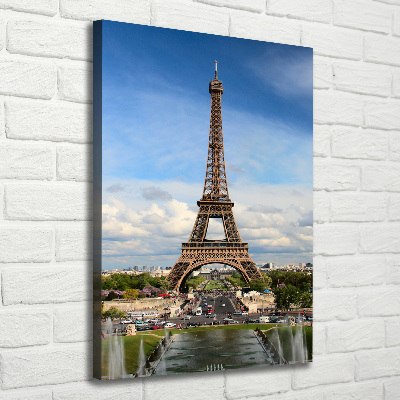 Quadro foto su tela verticale Torre Eiffel Parigi