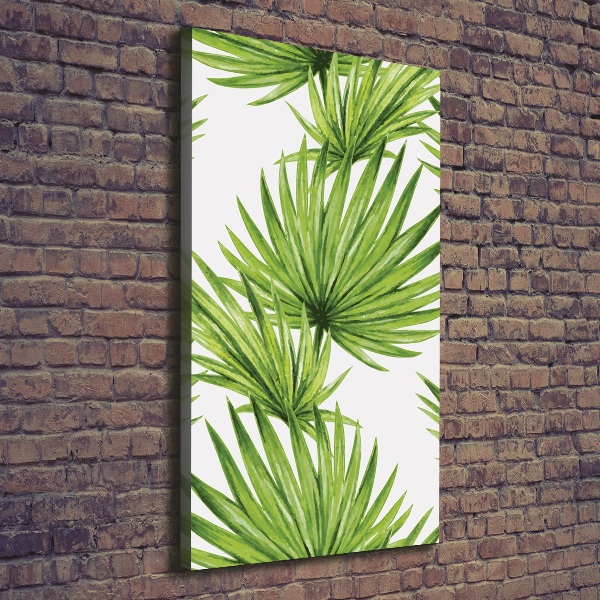 Stampa quadro su tela verticale Foglie tropicali