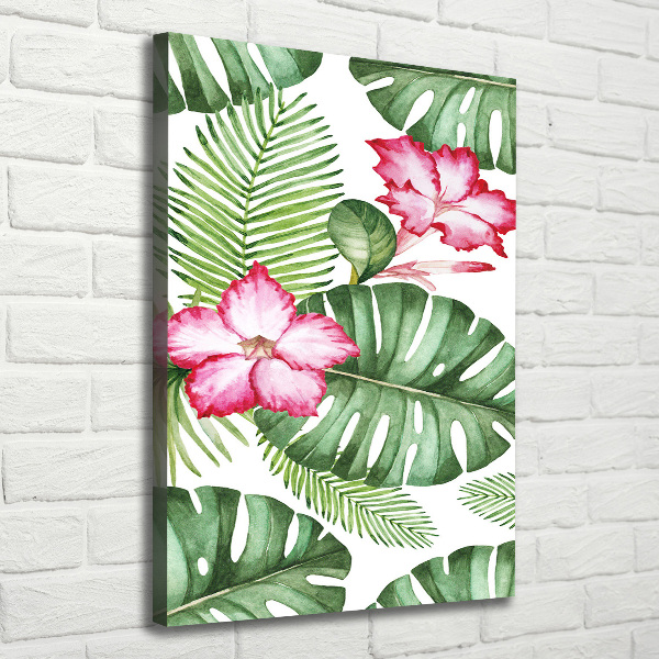Quadro su tela canvas verticale Modello hawaiano