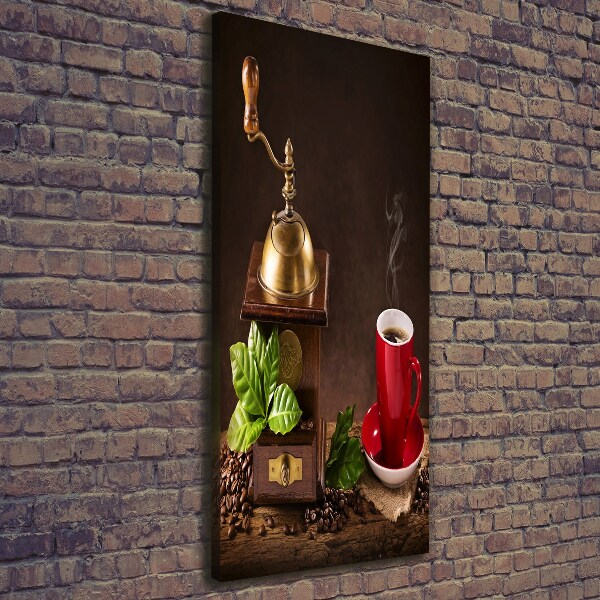 Quadro su tela canvas verticale Macinacaffè