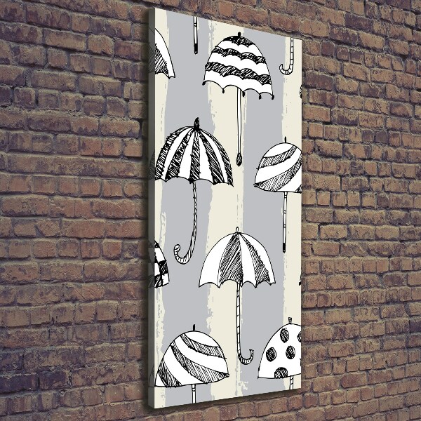 Stampa quadro su tela verticale Ombrelli