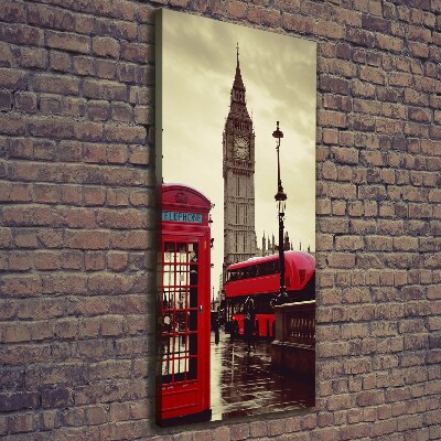 Quadro su tela canvas verticale Big Ben di Londra