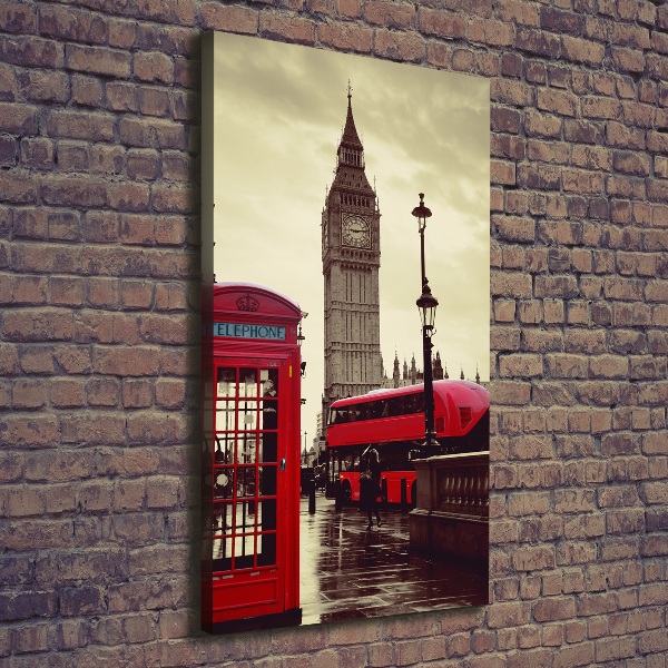 Quadro su tela canvas verticale Big Ben di Londra