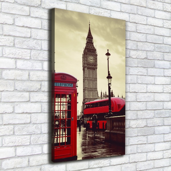Quadro su tela canvas verticale Big Ben di Londra