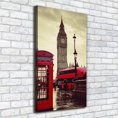 Quadro su tela canvas verticale Big Ben di Londra