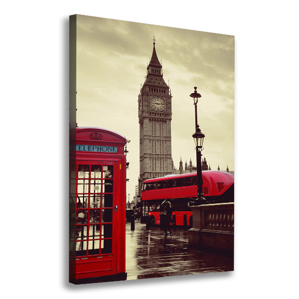 Quadro su tela canvas verticale Big Ben di Londra
