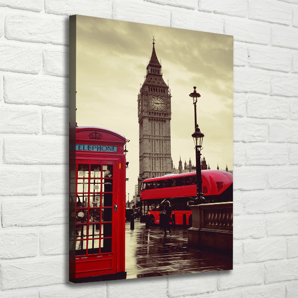 Quadro su tela canvas verticale Big Ben di Londra