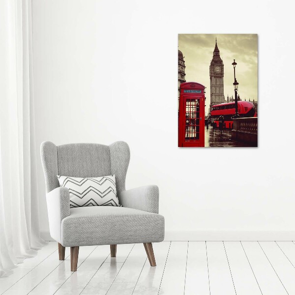 Quadro su tela canvas verticale Big Ben di Londra