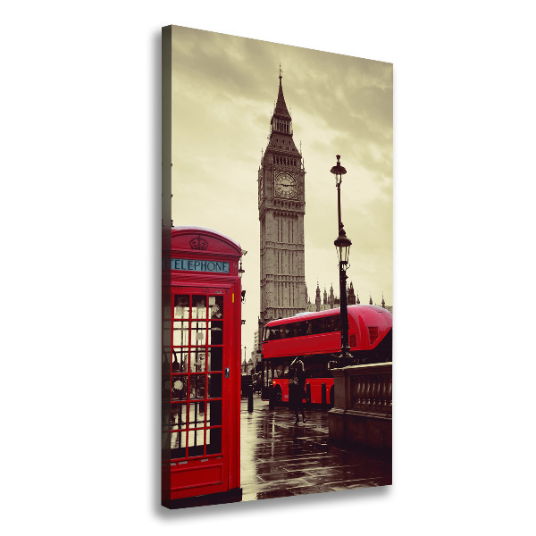 Quadro su tela canvas verticale Big Ben di Londra