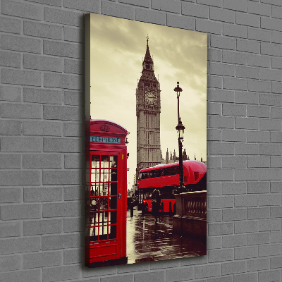 Quadro su tela canvas verticale Big Ben di Londra