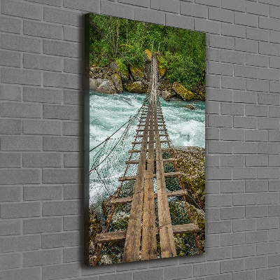 Quadro foto su tela verticale Ponte sospeso