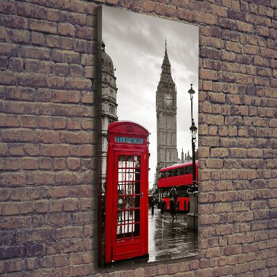 Quadro su tela canvas verticale Big Ben di Londra