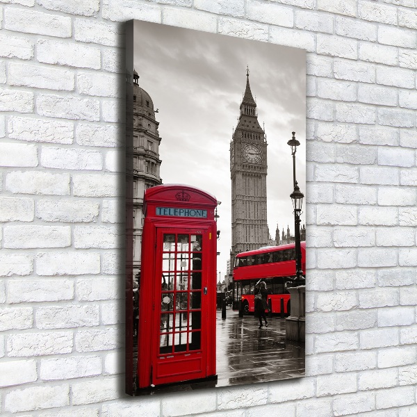 Quadro su tela canvas verticale Big Ben di Londra