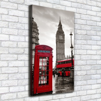 Quadro su tela canvas verticale Big Ben di Londra