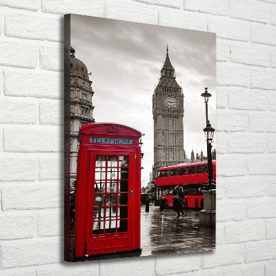 Quadro su tela canvas verticale Big Ben di Londra