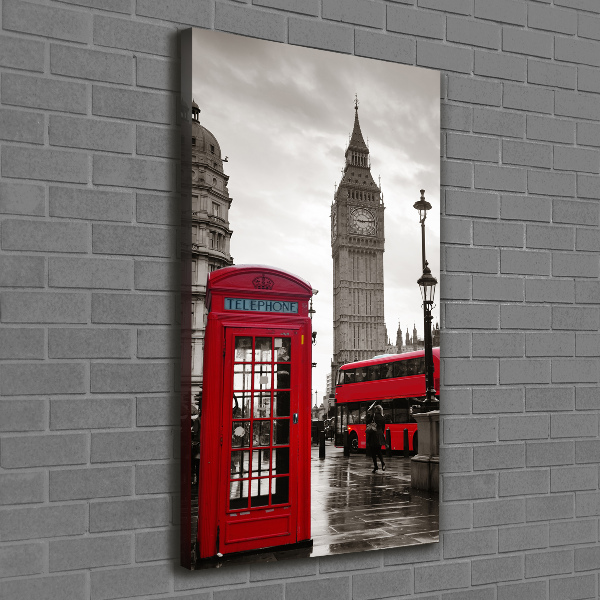 Quadro su tela canvas verticale Big Ben di Londra