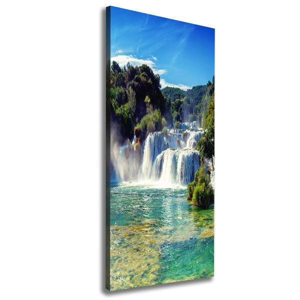 Quadro su tela canvas verticale Cascata di Krka