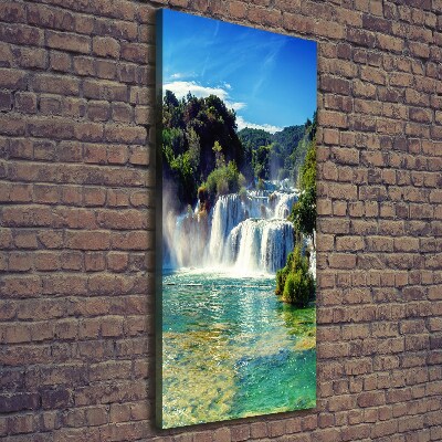 Quadro su tela canvas verticale Cascata di Krka