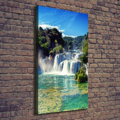 Quadro su tela canvas verticale Cascata di Krka