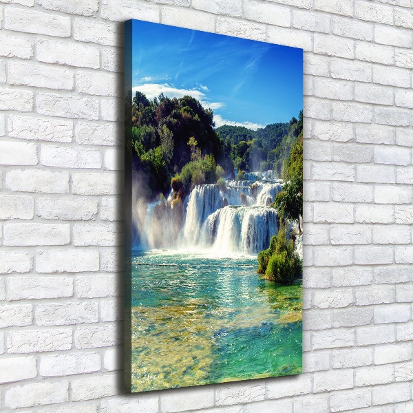 Quadro su tela canvas verticale Cascata di Krka