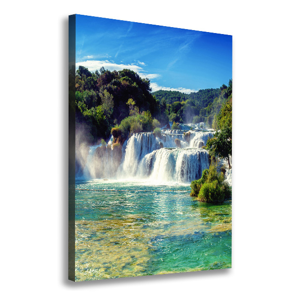 Quadro su tela canvas verticale Cascata di Krka