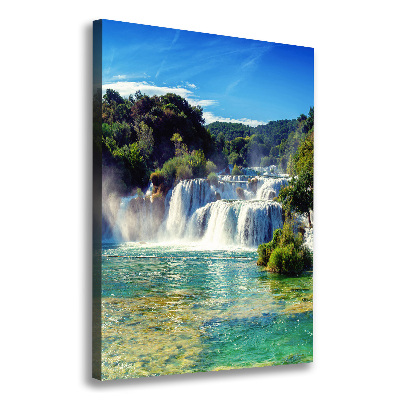 Quadro su tela canvas verticale Cascata di Krka