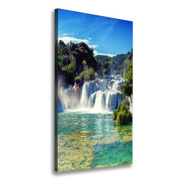 Quadro su tela canvas verticale Cascata di Krka