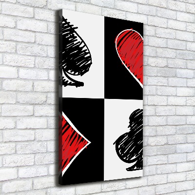 Quadro foto su tela verticale Semi delle carte