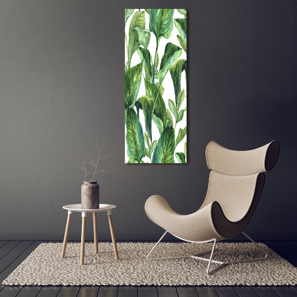 Quadro su tela canvas verticale Foglie tropicali