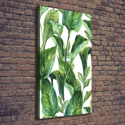 Quadro su tela canvas verticale Foglie tropicali