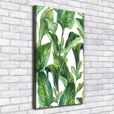 Quadro su tela canvas verticale Foglie tropicali