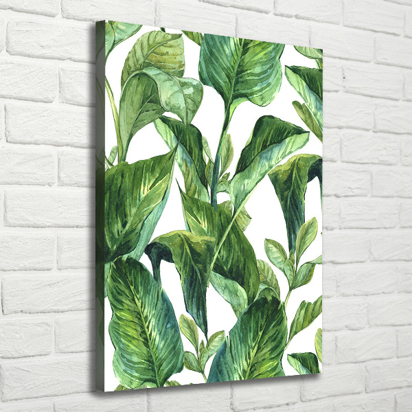 Quadro su tela canvas verticale Foglie tropicali