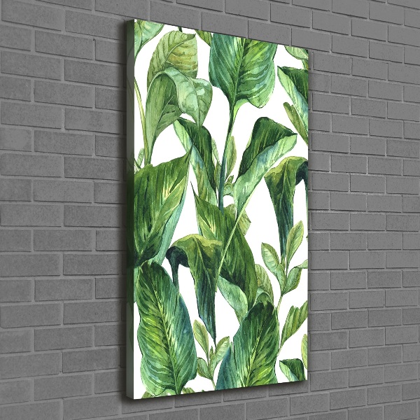 Quadro su tela canvas verticale Foglie tropicali