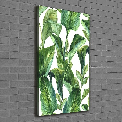 Quadro su tela canvas verticale Foglie tropicali