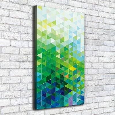 Quadro foto su tela verticale Triangoli astratti