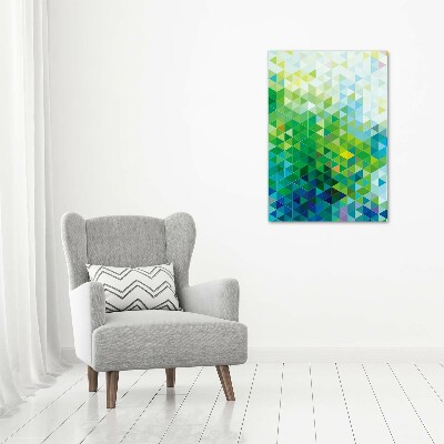 Quadro foto su tela verticale Triangoli astratti