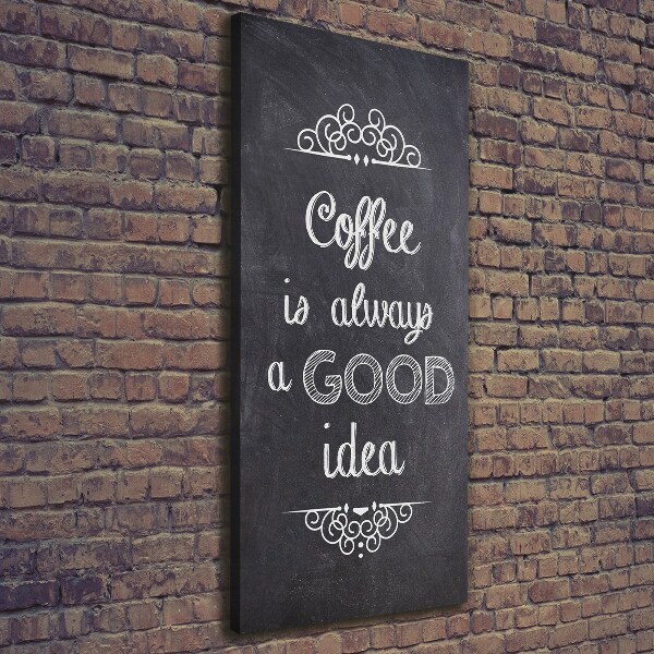 Quadro foto su tela verticale Collage di caffè