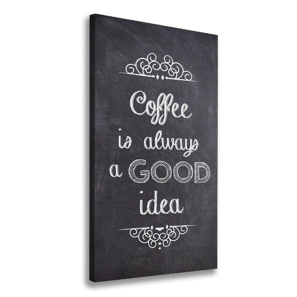 Quadro foto su tela verticale Collage di caffè