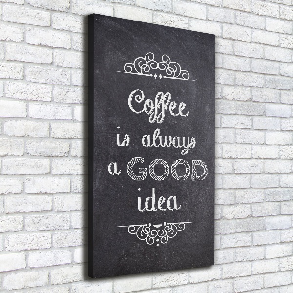 Quadro foto su tela verticale Collage di caffè