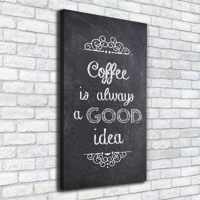 Quadro foto su tela verticale Collage di caffè