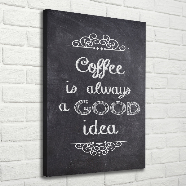 Quadro foto su tela verticale Collage di caffè