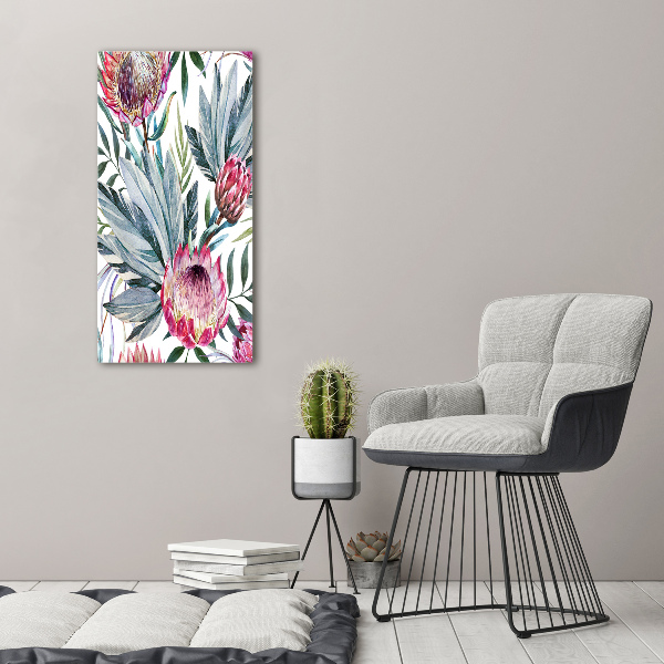Quadro su tela canvas verticale Protea