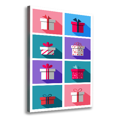 Quadro su tela canvas verticale Presenta