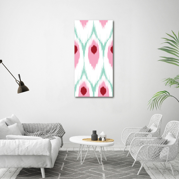 Quadro su tela canvas verticale Motivo a pavone