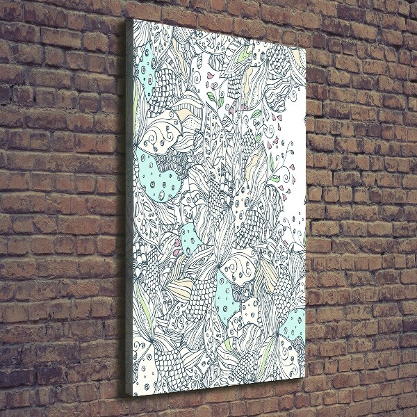 Quadro su tela canvas verticale Motivo floreale