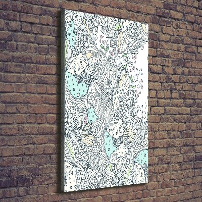 Quadro su tela canvas verticale Motivo floreale