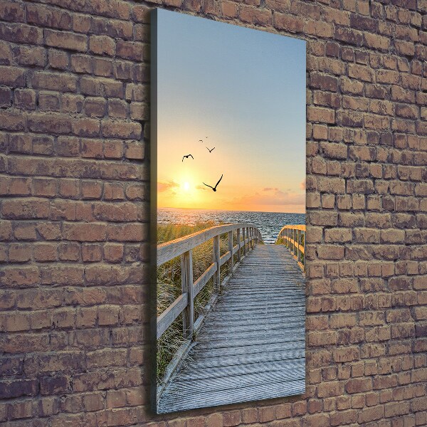 Quadro foto su tela verticale Sentiero per la spiaggia