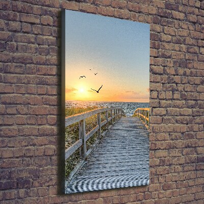 Quadro foto su tela verticale Sentiero per la spiaggia