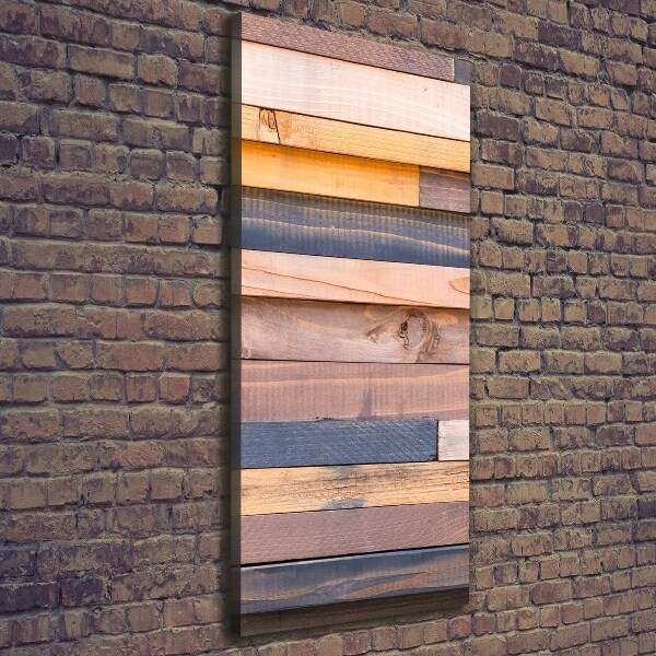 Stampa quadro su tela verticale Parete in legno