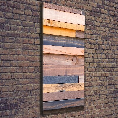 Stampa quadro su tela verticale Parete in legno